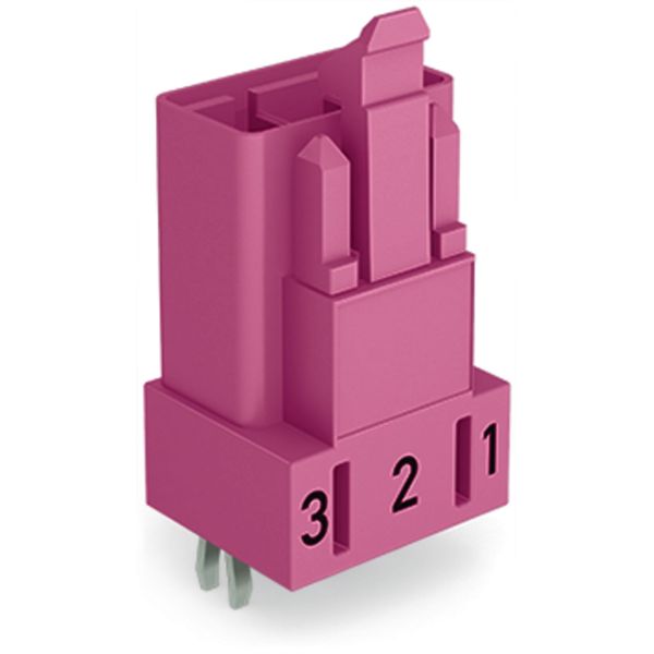 Plug for PCBs straight 3-pole pink image 2