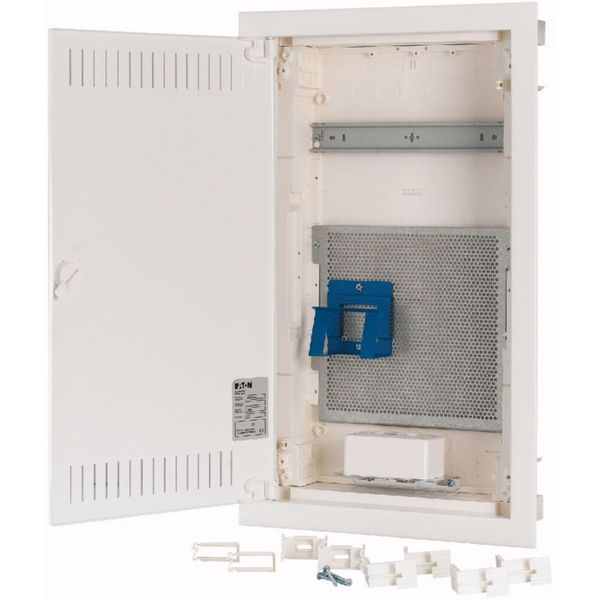 Compact distribution board-flush mounting, multimedia, 3-rows, super-slim sheet steel door image 12