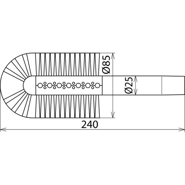 Cylindrical tubular brush D=25/85mm for NS dry cleaning set -1000V image 2