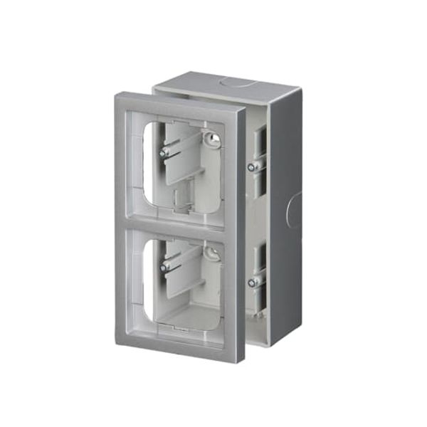 1722S80-83 Surface mounting box 2 gang Aluminium - Impressivo image 1