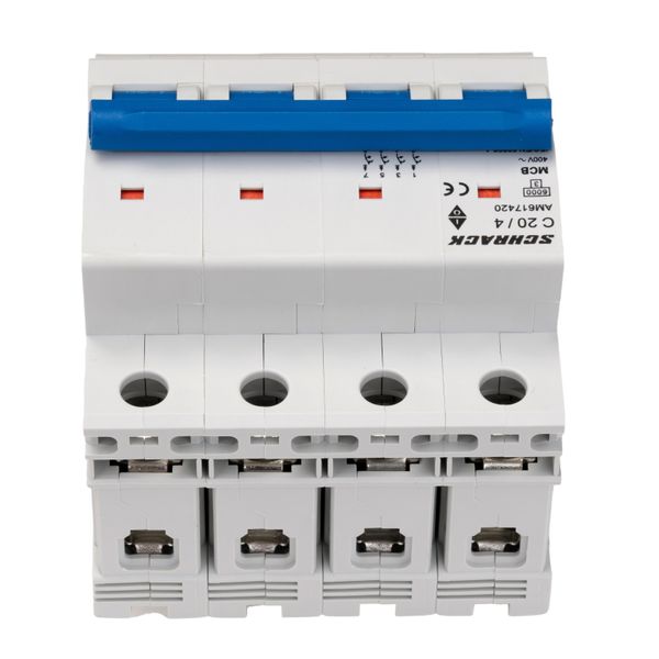 Miniature Circuit Breaker (MCB) AMPARO 6kA, C 20A, 4-pole image 2