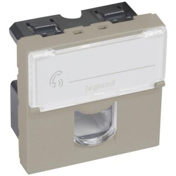 Arteor™ - Telephone socket - for British Telecom - single master - 2 modules - Champagne image 1