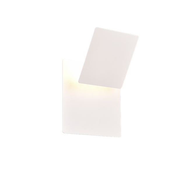 Mio LED wall lamp square matt white image 1