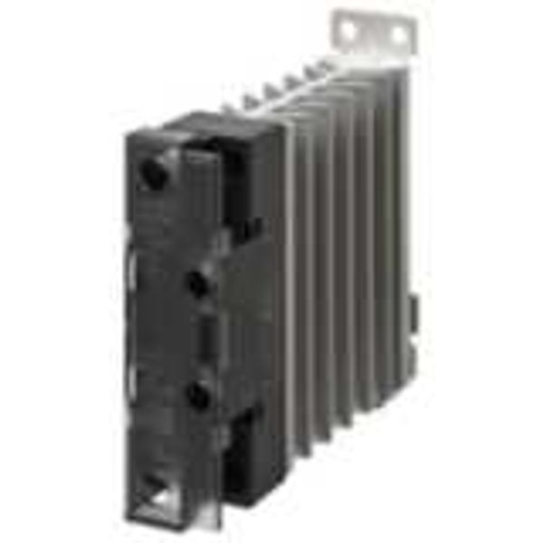 Solid-state relay, 1 phase, 27A, 100-480 VAC, with heat sink, DIN rail image 3