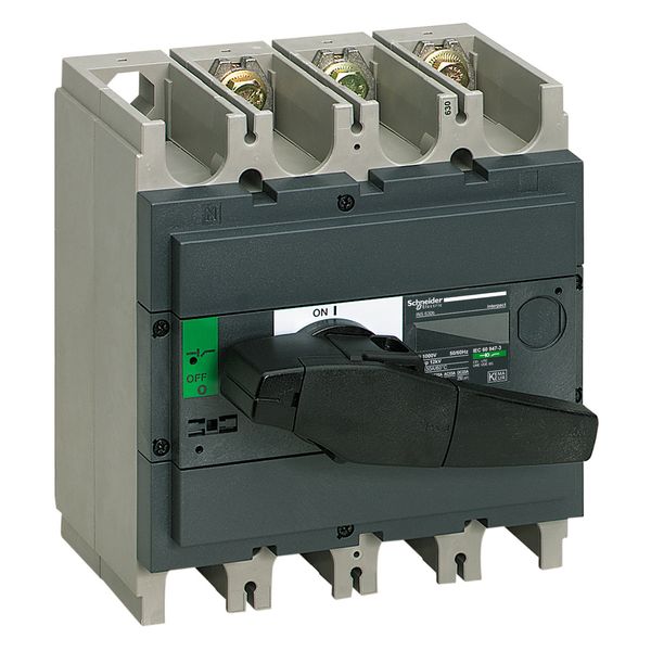 switch disconnector, Compact INS500 , 500 A, standard version with black rotary handle, 3 poles image 1
