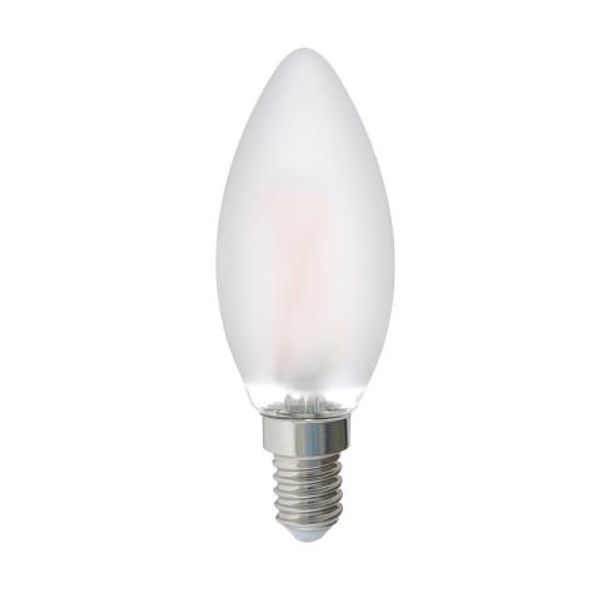 LED Filament Bulb - Candle C35 E14 2W 225lm 2700K Frosted 320° image 1