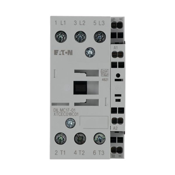 Contactor, 3 pole, 380 V 400 V 7.5 kW, 1 NC, 230 V 50/60 Hz, AC operation, Spring-loaded terminals image 8