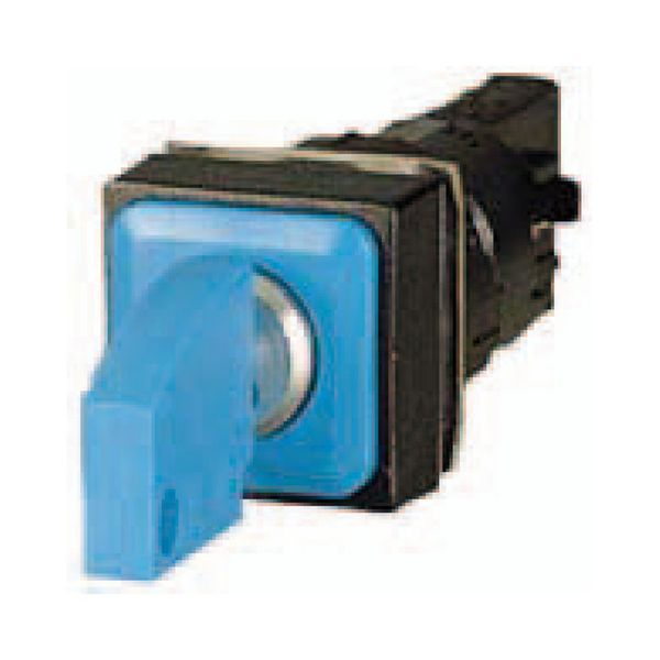 Key-operated actuator, 3 positions, blue, maintained image 6