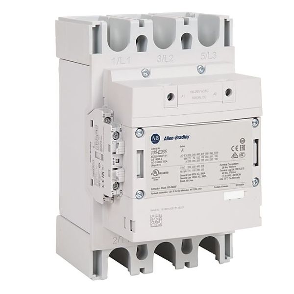 Contactor, 265A, AC3, 100-250V AC/DC Electronic Coil , 1NO/1NC image 1