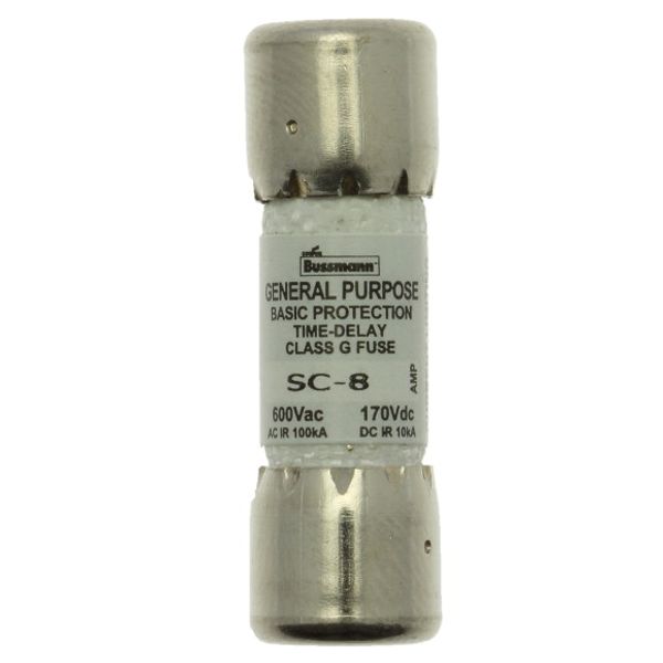 Fuse-link, low voltage, 8 A, AC 600 V, DC 170 V, 33.3 x 10.4 mm, G, UL, CSA, time-delay image 2