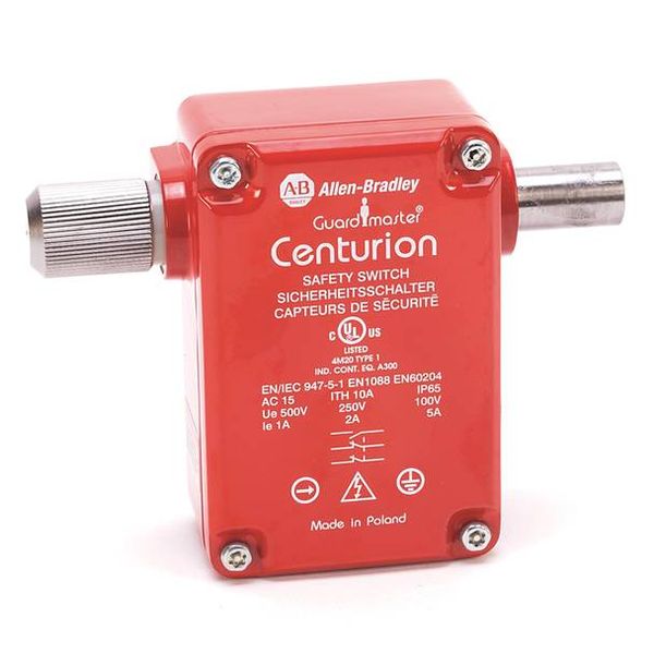 Tongue Interlock,Centurion,Extended Right Hand Bolt,2 N.C. Safety, 1 N.O Aux,2 N.C. Safety Contacts,Break Before Make,1 N.O. Auxillary Contact image 2