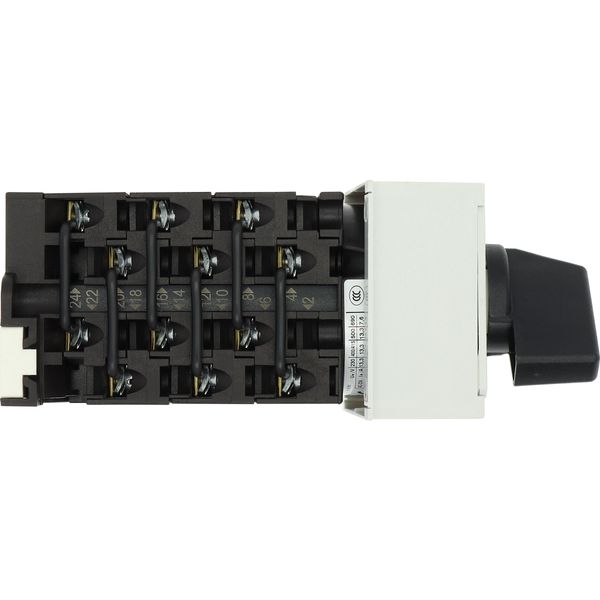 Changeoverswitches, T0, 20 A, service distribution board mounting, 6 contact unit(s), Contacts: 12, 90 °, maintained, Without 0 (Off) position, 1-2, D image 33