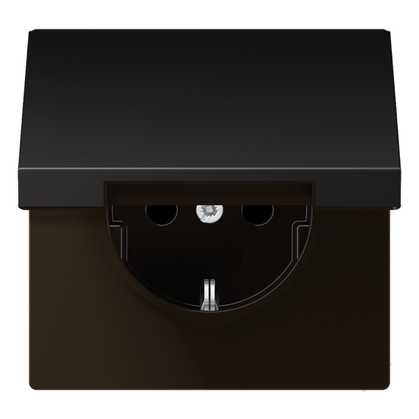 Schuko socket with hinged lid AL1520KIKLD image 1