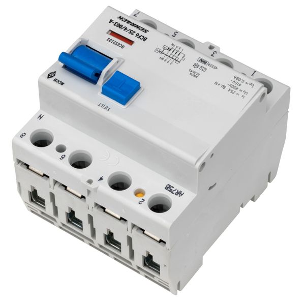 Residual current circuit breaker 25A, 4-p, 30mA,type A,6kA image 8