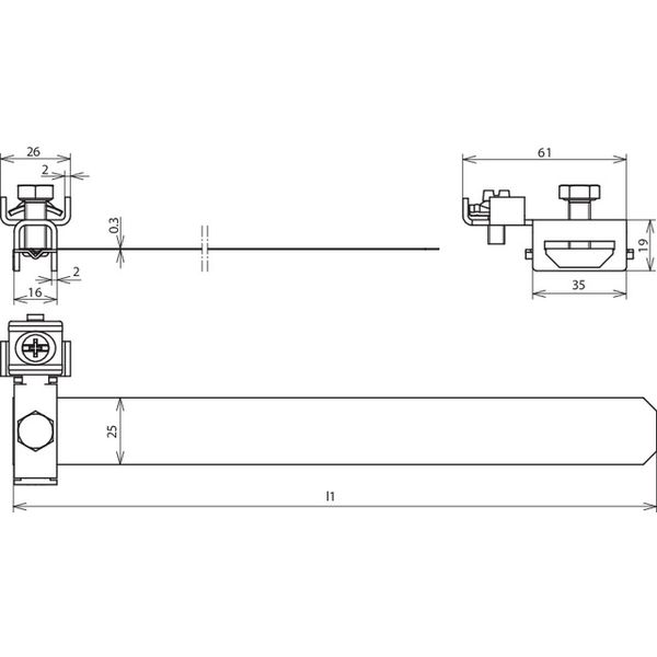 Earthing pipe clamp D 27-168mm with connection clamp 2 x 4-25mm² StSt image 2