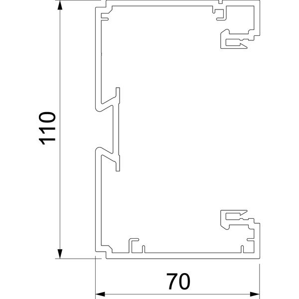 BRK 70110 rws Device installation trunking SIGNA BASE 70x110 9010 image 2