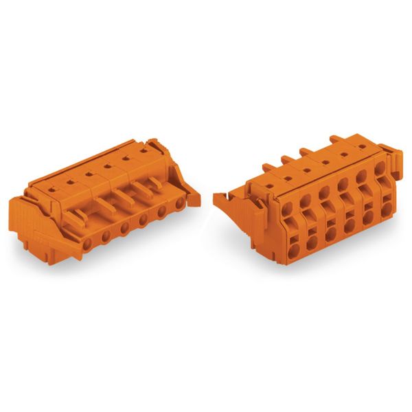 2-conductor female connector Push-in CAGE CLAMP® 2.5 mm² orange image 1