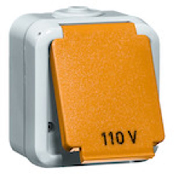 Wcd opb IP54, USA 125 V, 2-polig+E,NEMA 5-15 R, deksel met opdruk 110  image 1