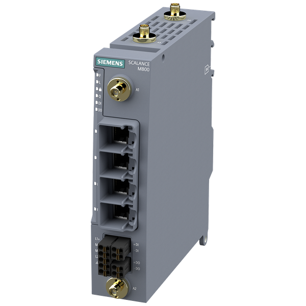 SCALANCE MUM853-1 (B1) 5G router, rel. 16, IP30, for wireless IP communication from Ethernet-based applications via public 3/4/5G mobile radio networks and private image 1