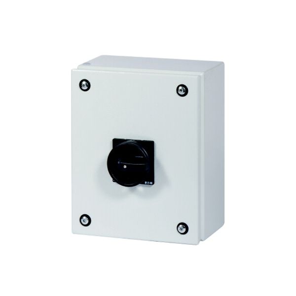 Main switch, T3, 32 A, surface mounting, 3 contact unit(s), 3 pole, 2 N/O, 1 N/C, STOP function, With black rotary handle and locking ring, Lockable i image 3