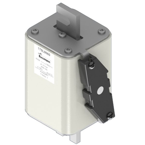 Fuse-link, high speed, 630 A, AC 1600 V, Size 3, 85 x 96 x 112 mm, aR, IEC, single indicator image 2