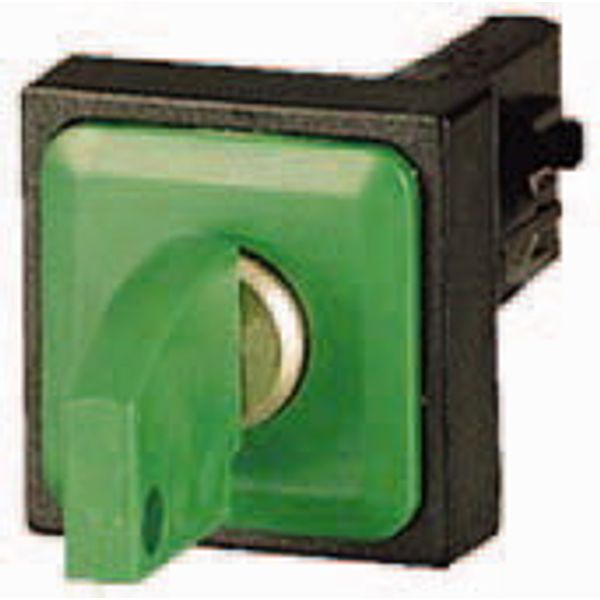 Key-operated actuator, 2 positions, green, momentary image 1
