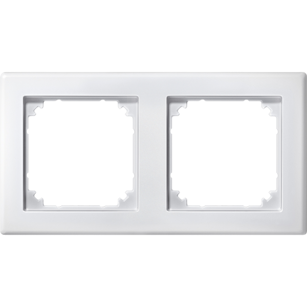 M-SMART frame, 2-gang, polar white image 3