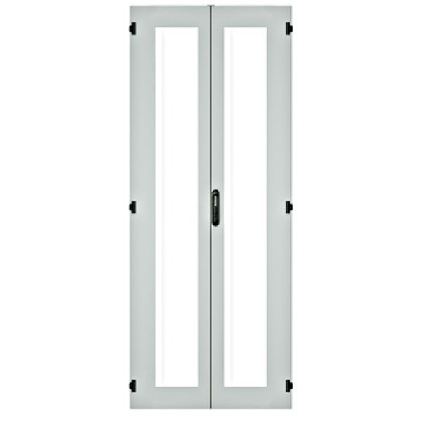 IS-1 split door glass 2-parts 80x220 RAL7035 lightgrey image 1