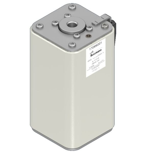 Fuse-link, high speed, 450 A, AC 2000 V, size 3, 74 x 96 x 143 mm, aR, IEC, single indicator image 3