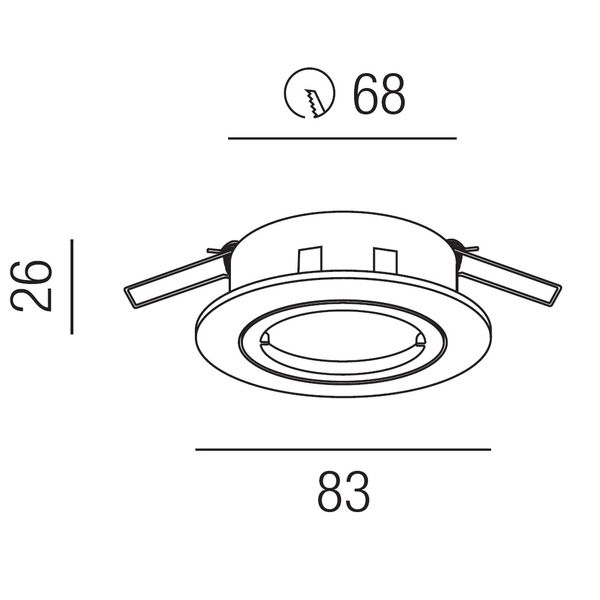 My68 Round, MR16, IP20, adjustable, black image 3