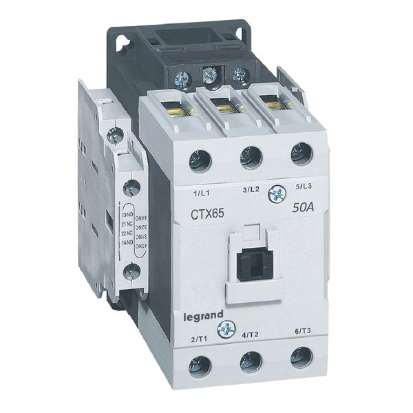 3-pole contactors CTX³ 65 - 50 A - 230 V~ - 2 NO + 2 NC - lug terminals image 2
