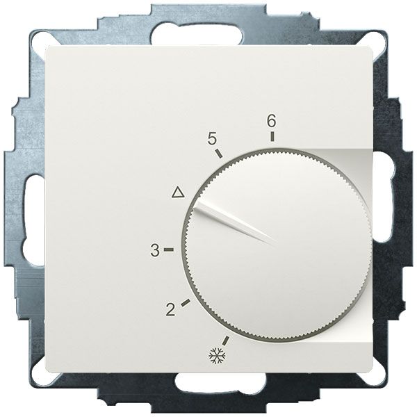 UP room controller, RAL9010 matt 55x55, 5-30C, AC 230V, output contactless via triac, switchable 5 actuators each 3W image 2