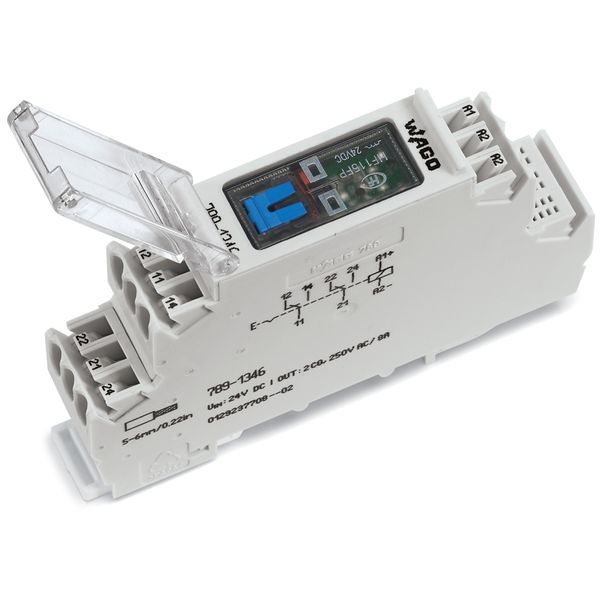 Relay module Nominal input voltage: 24 VDC 2 changeover contacts image 3