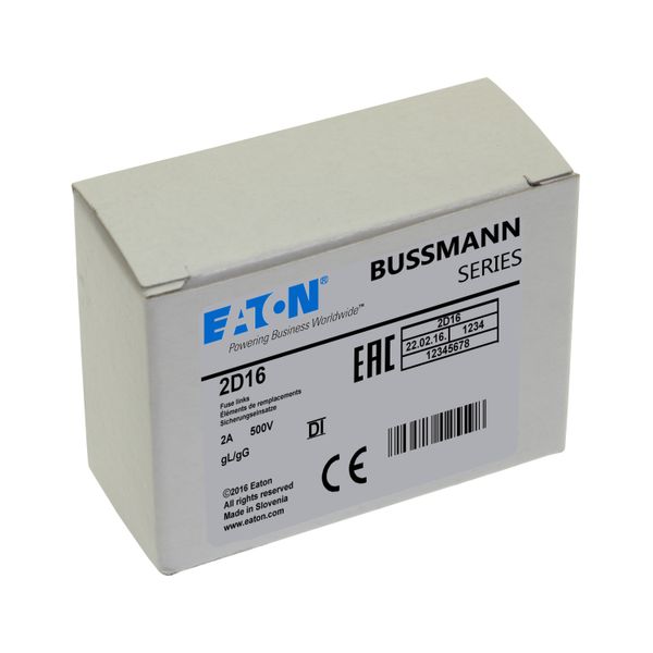 Fuse-link, LV, 2 A, AC 500 V, D1, gL/gG, IEC, time-delay image 9