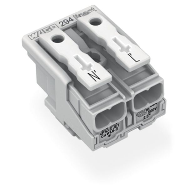 Lighting connector push-button, external for Linect® white image 2
