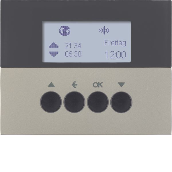 KNX radio blind time switch quicklink, display, K.5, stainless steel m image 1