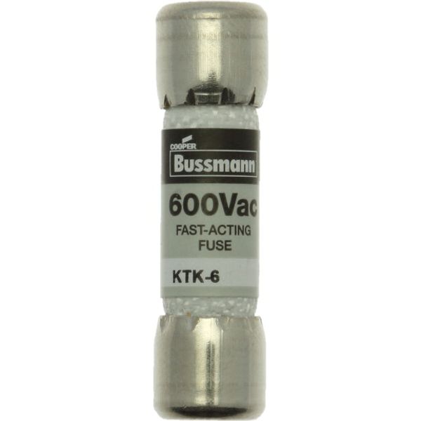 Fuse-link, low voltage, 6 A, AC 600 V, 10 x 38 mm, supplemental, UL, CSA, fast-acting image 2