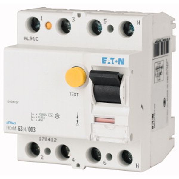 Residual current circuit breaker (RCCB), 63A, 4p, 100mA, type S image 1