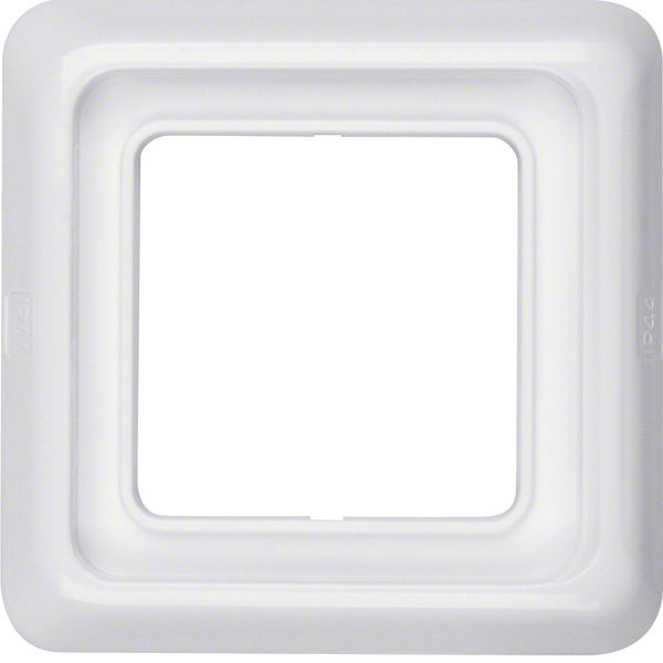 Frame 1gang, sealing, splash-proteced flush-mtd IP44, p. white glossy image 1