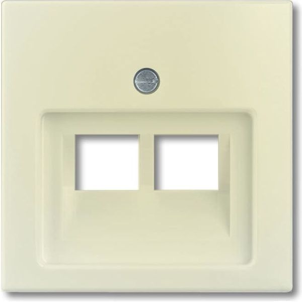 1803-02-92-507 Cover Plates (partly incl. Insert) UAE/IAE (ISDN) 2 gang white - Basic55 image 1
