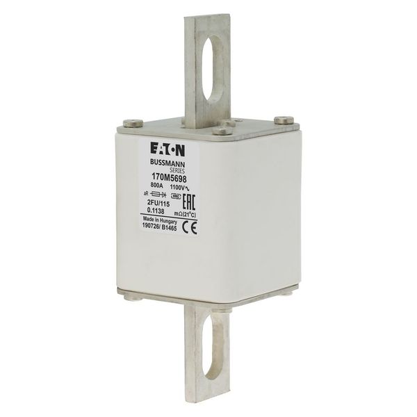 Fuse-link, high speed, 800 A, AC 1100 V, size 2, 61 x 77 x 160 mm, aR, IEC, UL image 11