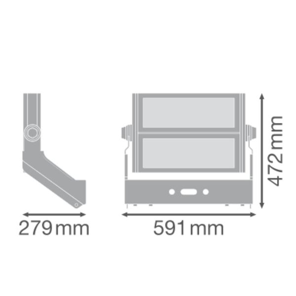 FLOODLIGHT MAX 600W LUMINAIRE HEAD 757 SYM 10 WAL image 19