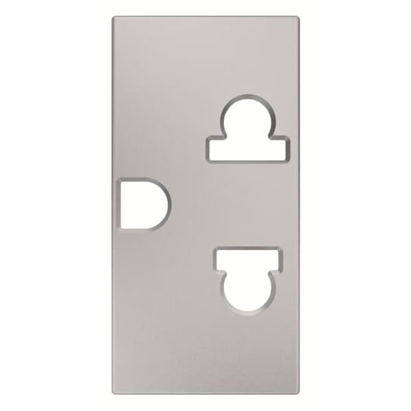 N2138 PL - Euro-American earthed socket outlet - 1M - Silver image 1