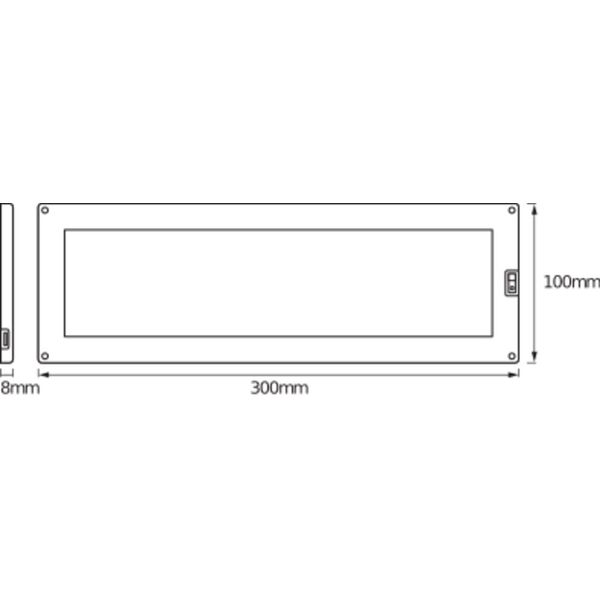 Cabinet LED Panel 300x100mm Two Light image 4