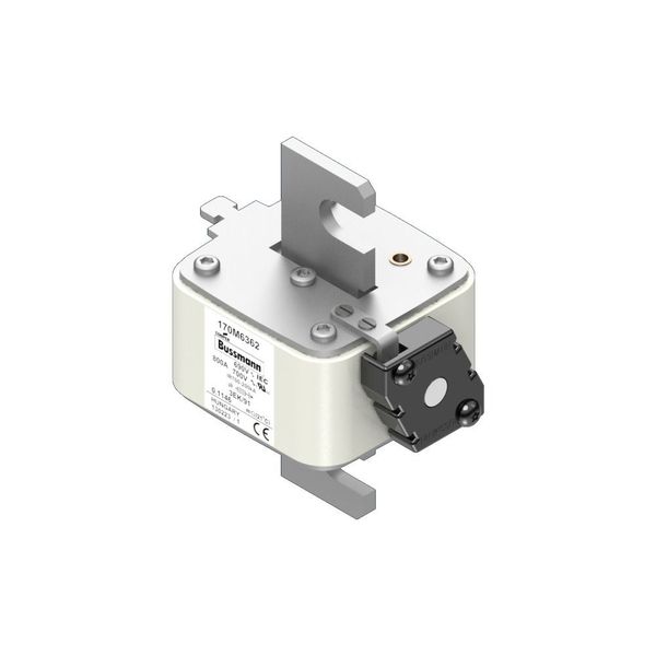 Fuse-link, high speed, 800 A, AC 690 V, size 3, 76 x 92 x 126 mm, aR, IEC, single indicator image 16