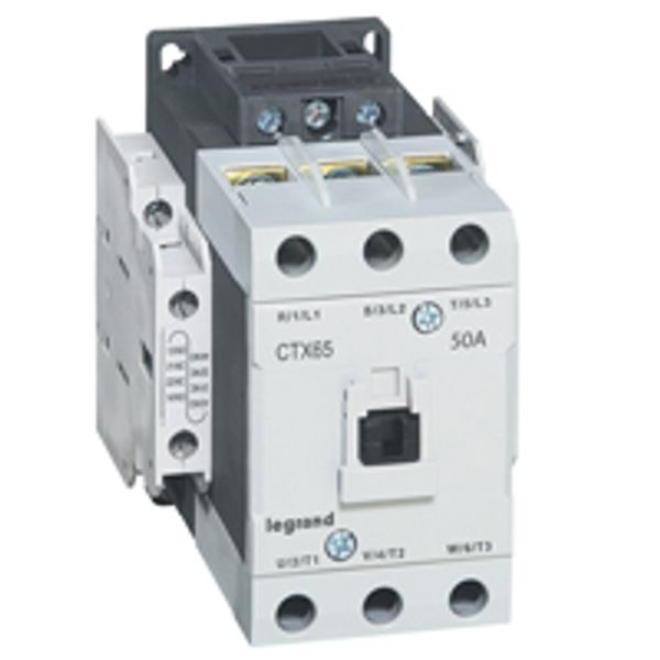 3-pole contactors CTX³ 65 - 50 A - 230 V~ - 2 NO + 2 NC - screw terminals image 1