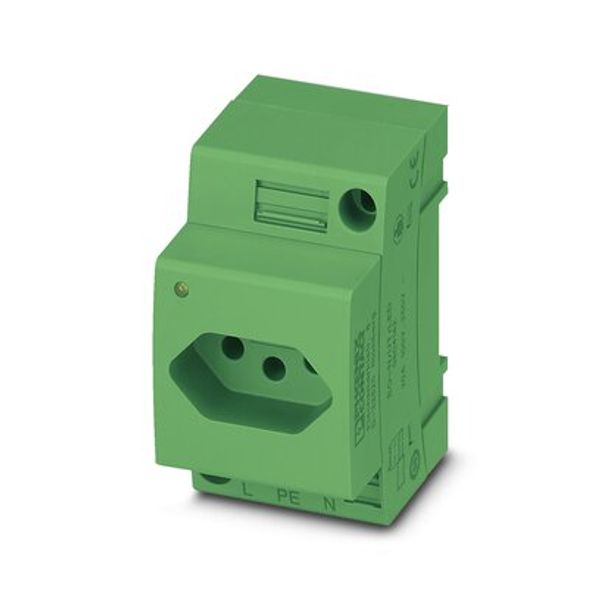 Socket outlet for distribution board Phoenix Contact EO-N/UT/LED/GN 250V 20A AC image 1