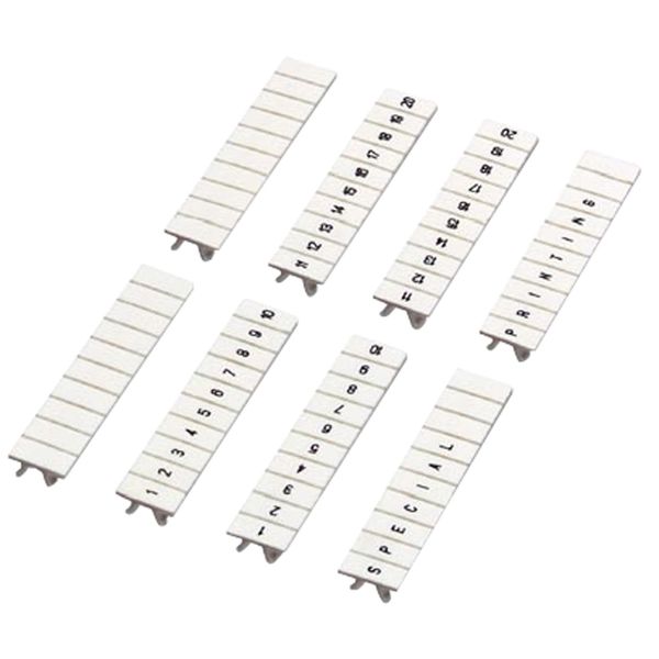 CLIP IN MARKING STRIP, 5MM, 10 CHARACTERS 1 TO 10, PRINTED HORIZONTAL image 1