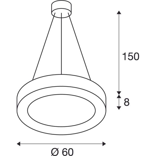 MEDO PRO 60 RING pendant, black, LED image 2