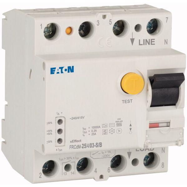 Digital residual current circuit-breaker, all-current sensitive, 25 A, 4p, 300 mA, type S/B image 2